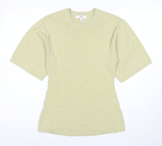 Marks and Spencer Women’s Beige Short Sleeve Knit T-Shirt Size S