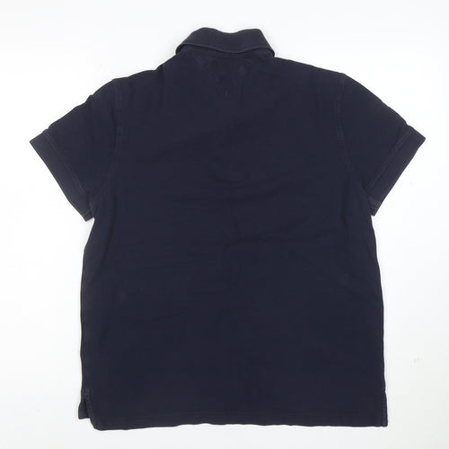 Tommy Hilfiger Men's Blue Slim Fit Premium Pique Polo L