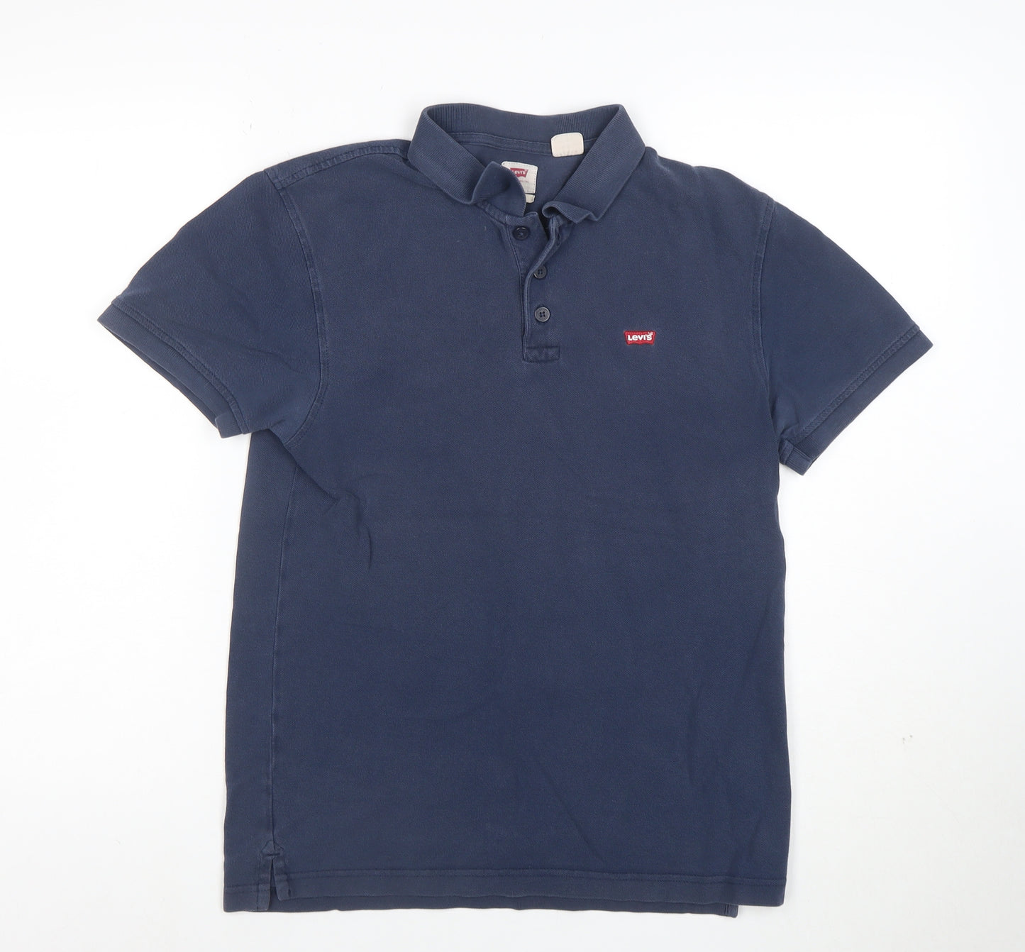 Levi's Men's Navy Blue Classic Cotton Short Sleeve Polo Shirt S