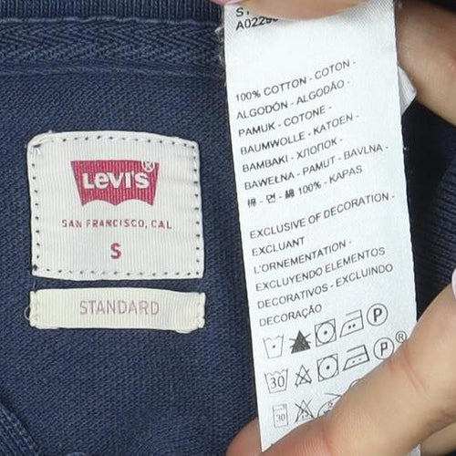Levi's Men's Navy Blue Classic Cotton Short Sleeve Polo Shirt S