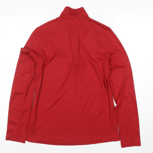 Golfino Women's Red Long Sleeve 1/4 Zip Golf Top Size 12