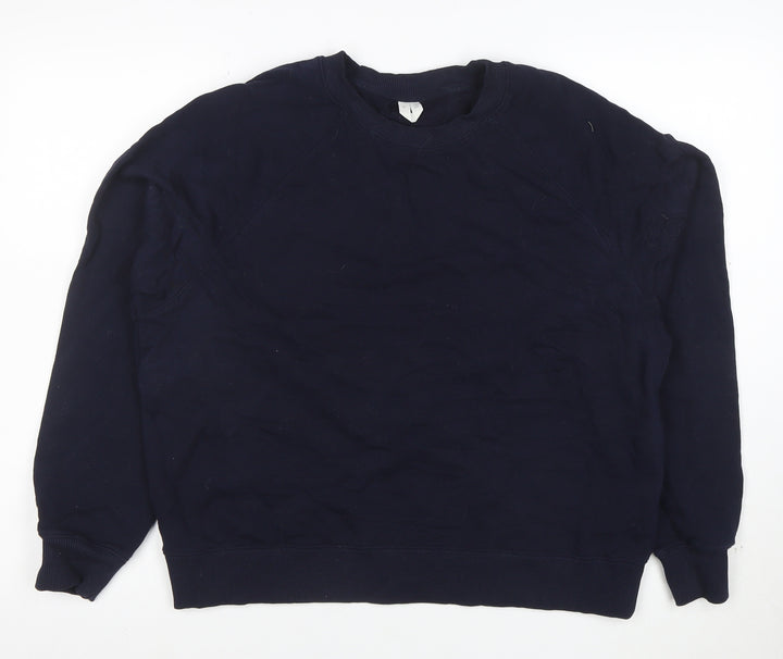 Arket Men's Blue Cotton Long Sleeve Pullover Sweatshirt Size S