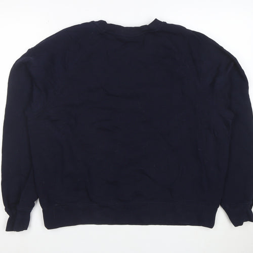 Arket Men's Blue Cotton Long Sleeve Pullover Sweatshirt Size S