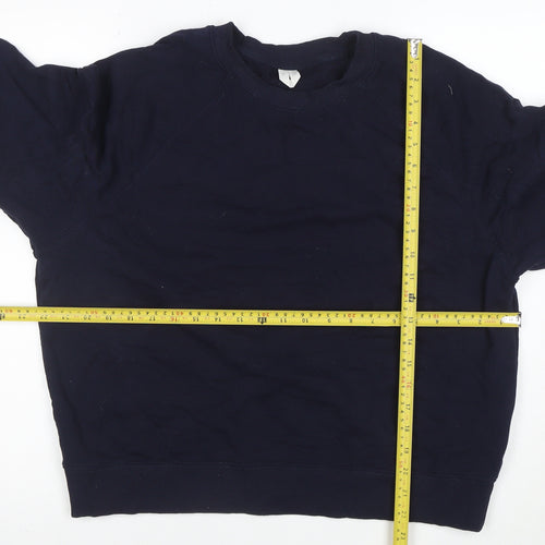Arket Men's Blue Cotton Long Sleeve Pullover Sweatshirt Size S