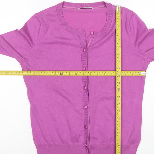 Banana Republic Women's Pink Silk Blend Cardigan Jumper M