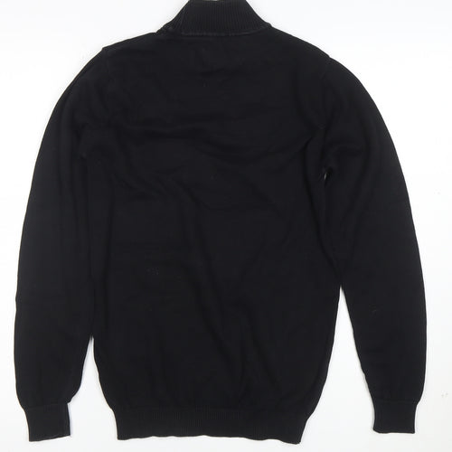 Madcap England Men's Black XS Roll Neck Cotton Jumper