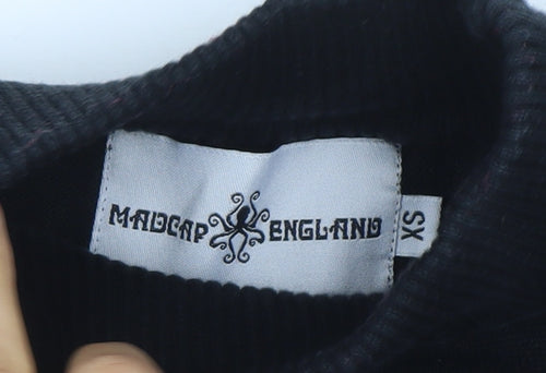 Madcap England Men's Black XS Roll Neck Cotton Jumper