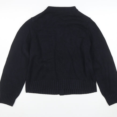 Marks and Spencer Women Black M Button Cardigan Knit Long Sleeve
