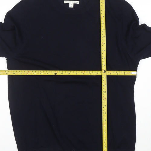 Marks and Spencer Men’s Navy Blue Merino Wool Crew Neck Jumper M