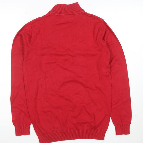 Madcap England Women's Red Roll Neck Cotton Jumper XS