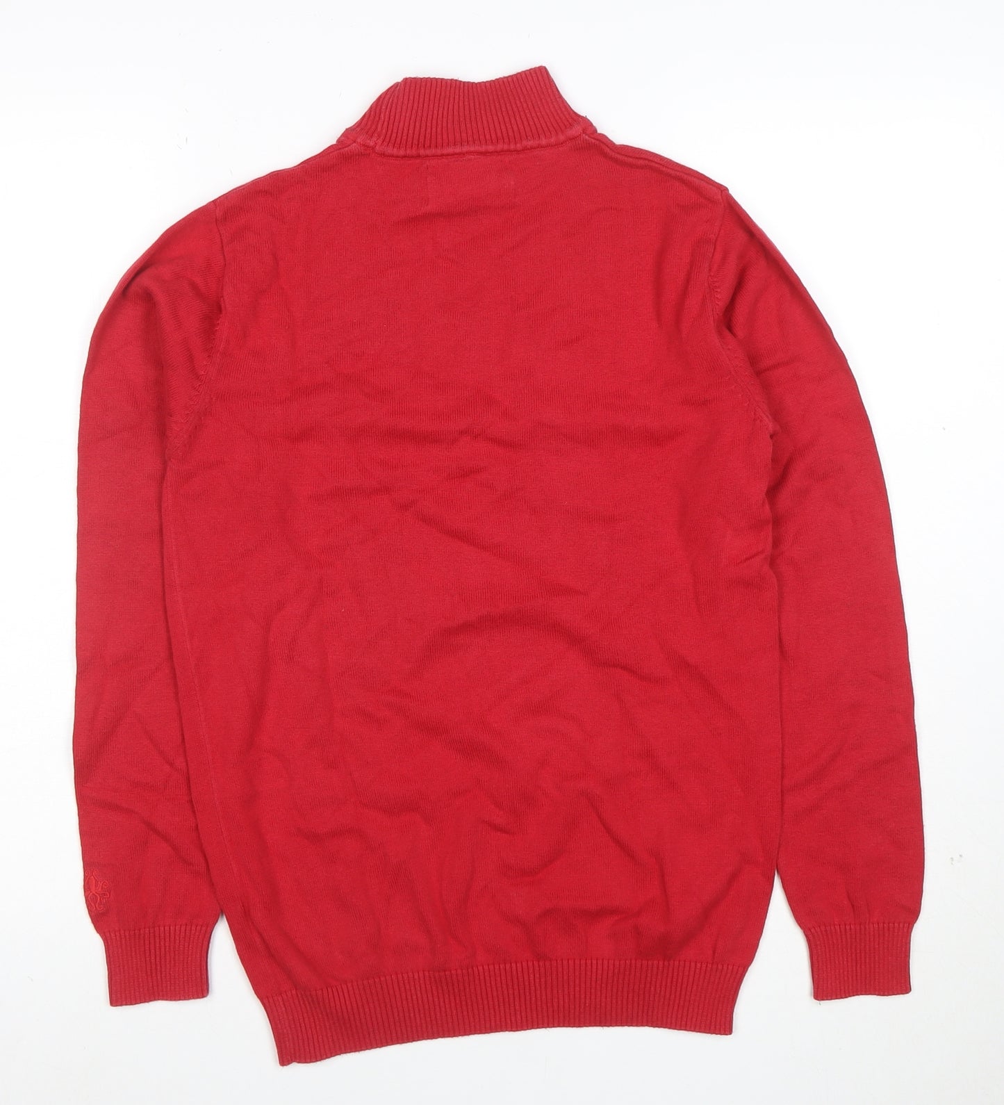 Madcap England Women's Red Roll Neck Cotton Jumper XS