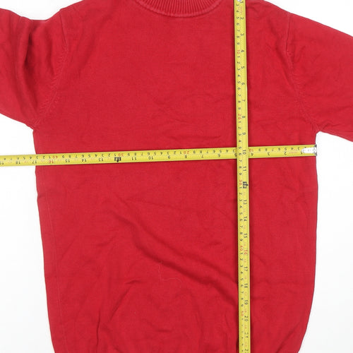 Madcap England Women's Red Roll Neck Cotton Jumper XS