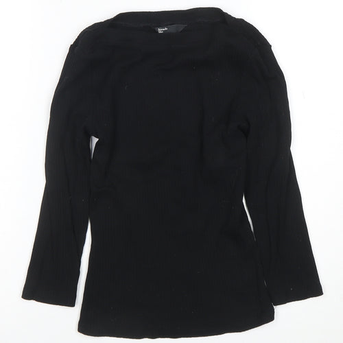 Friends Like These Women's Black Long Sleeve Cotton T-Shirt Size 8