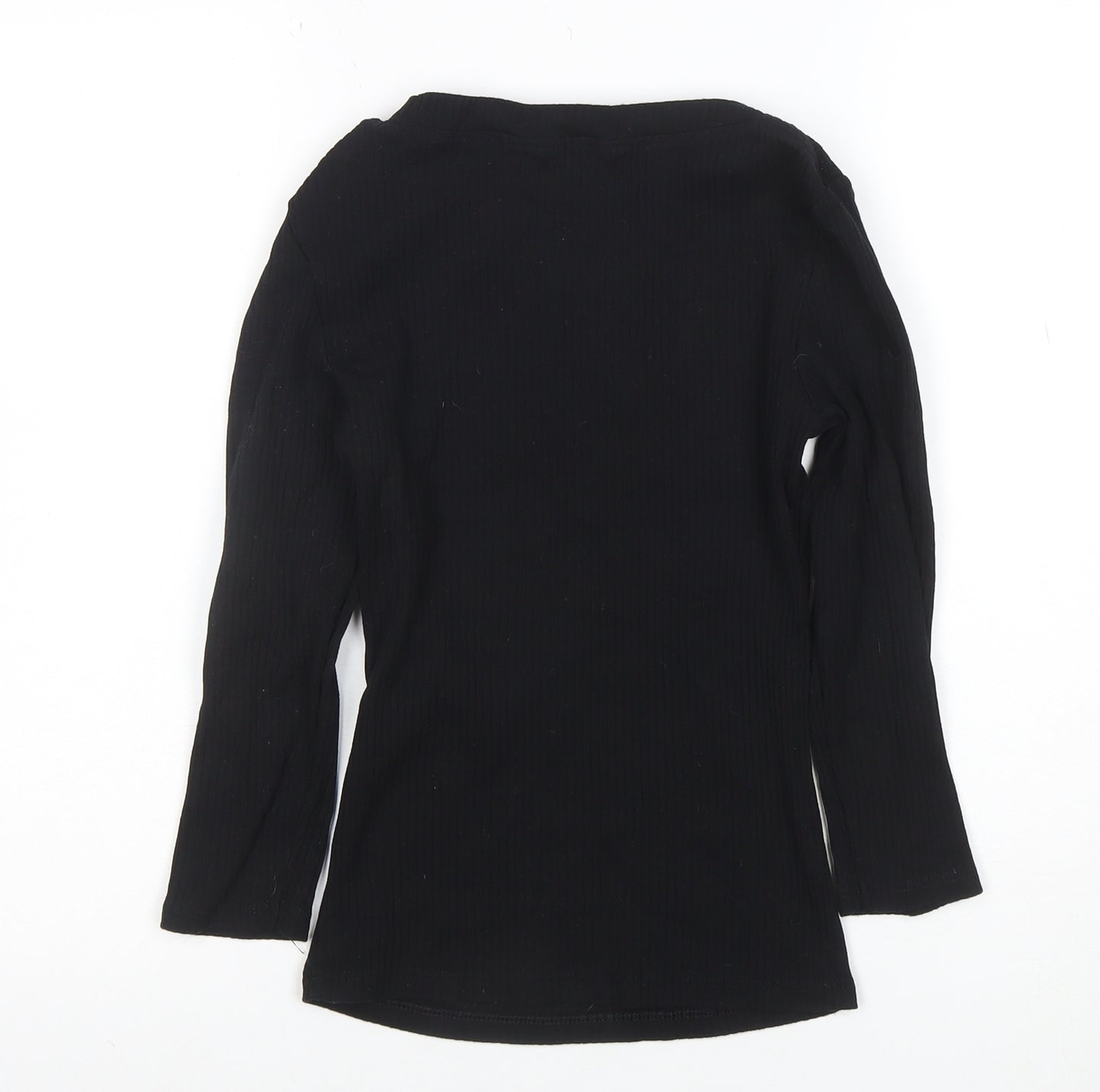 Friends Like These Women's Black Long Sleeve Cotton T-Shirt Size 8