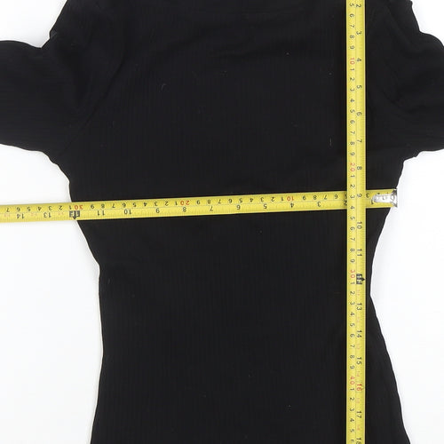 Friends Like These Women's Black Long Sleeve Cotton T-Shirt Size 8