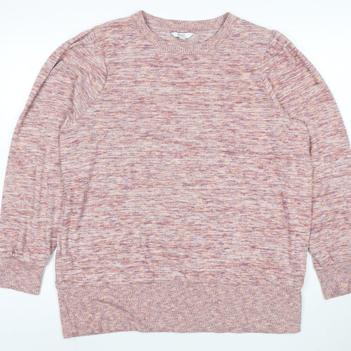 Next Women's Pink Mix Crew Neck Pullover Sweatshirt XL Cotton Blend