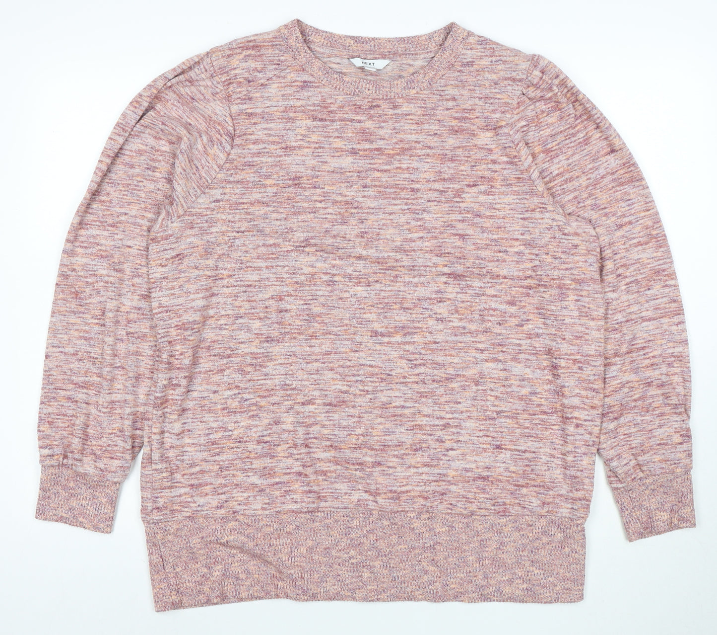 Next Women's Pink Mix Crew Neck Pullover Sweatshirt XL Cotton Blend