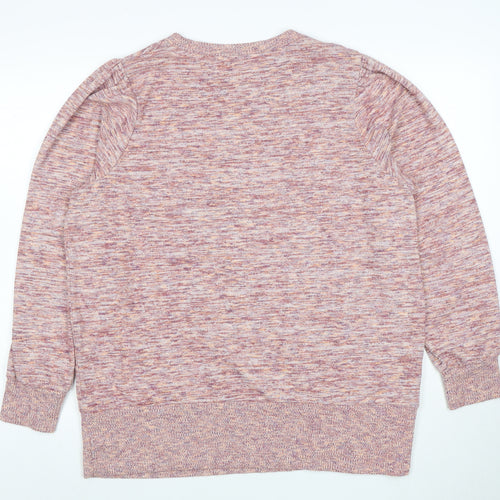 Next Women's Pink Mix Crew Neck Pullover Sweatshirt XL Cotton Blend