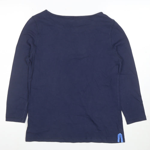 Craghoppers Women's Blue Floral Long Sleeve Cotton T-Shirt UK 12
