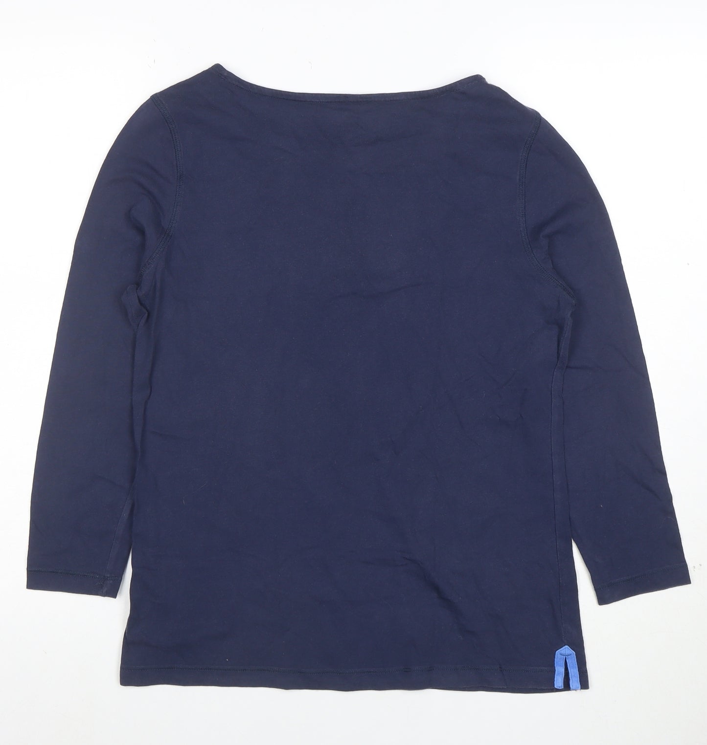 Craghoppers Women's Blue Floral Long Sleeve Cotton T-Shirt UK 12