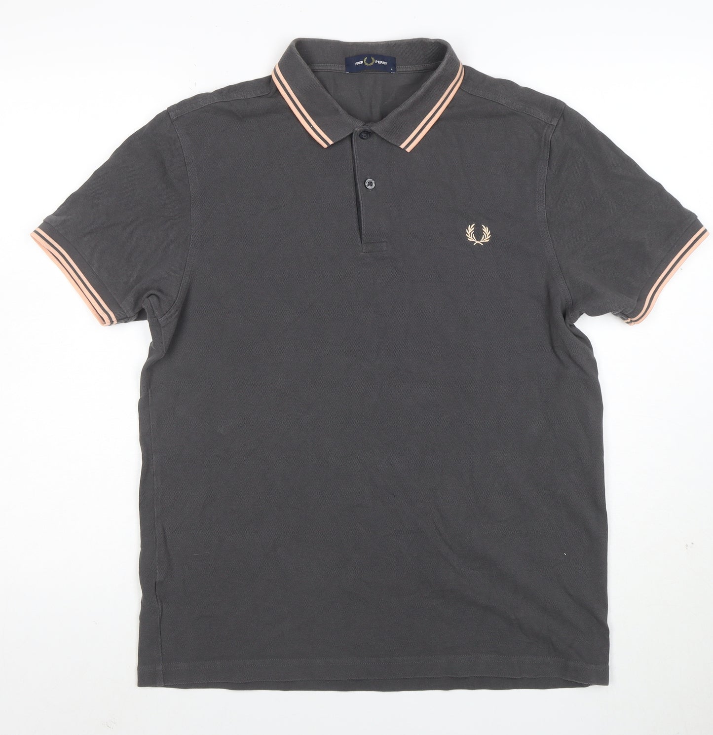 Fred Perry Men's Black Polo Shirt L Classic Piqué Cotton Short Sleeve