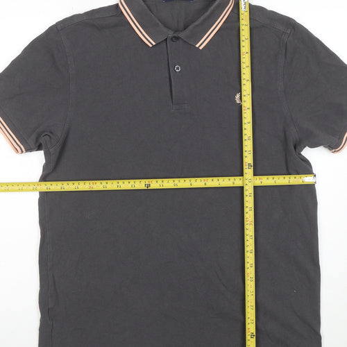 Fred Perry Men's Black Polo Shirt L Classic Piqué Cotton Short Sleeve