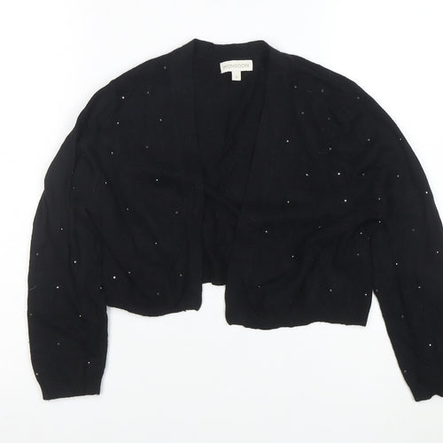 Monsoon Womens Black Beaded Knit Cardigan Size S