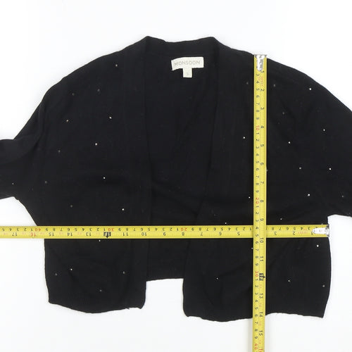 Monsoon Womens Black Beaded Knit Cardigan Size S