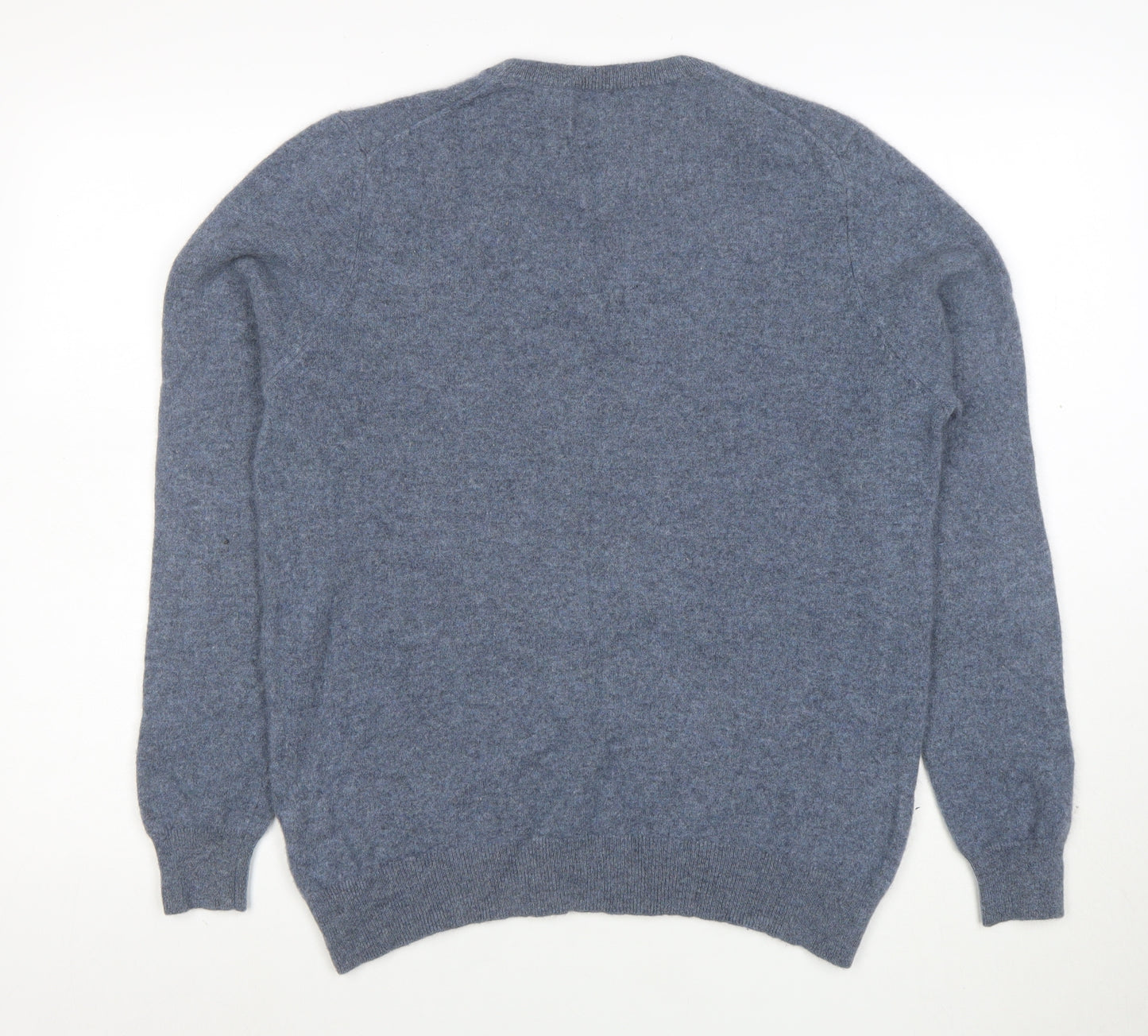 Marks and Spencer Mens Blue Cashmere Crew Neck Jumper Size L