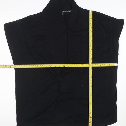 Marks & Spencer Women's Black Size 16 Sleeveless Cardigan Knit