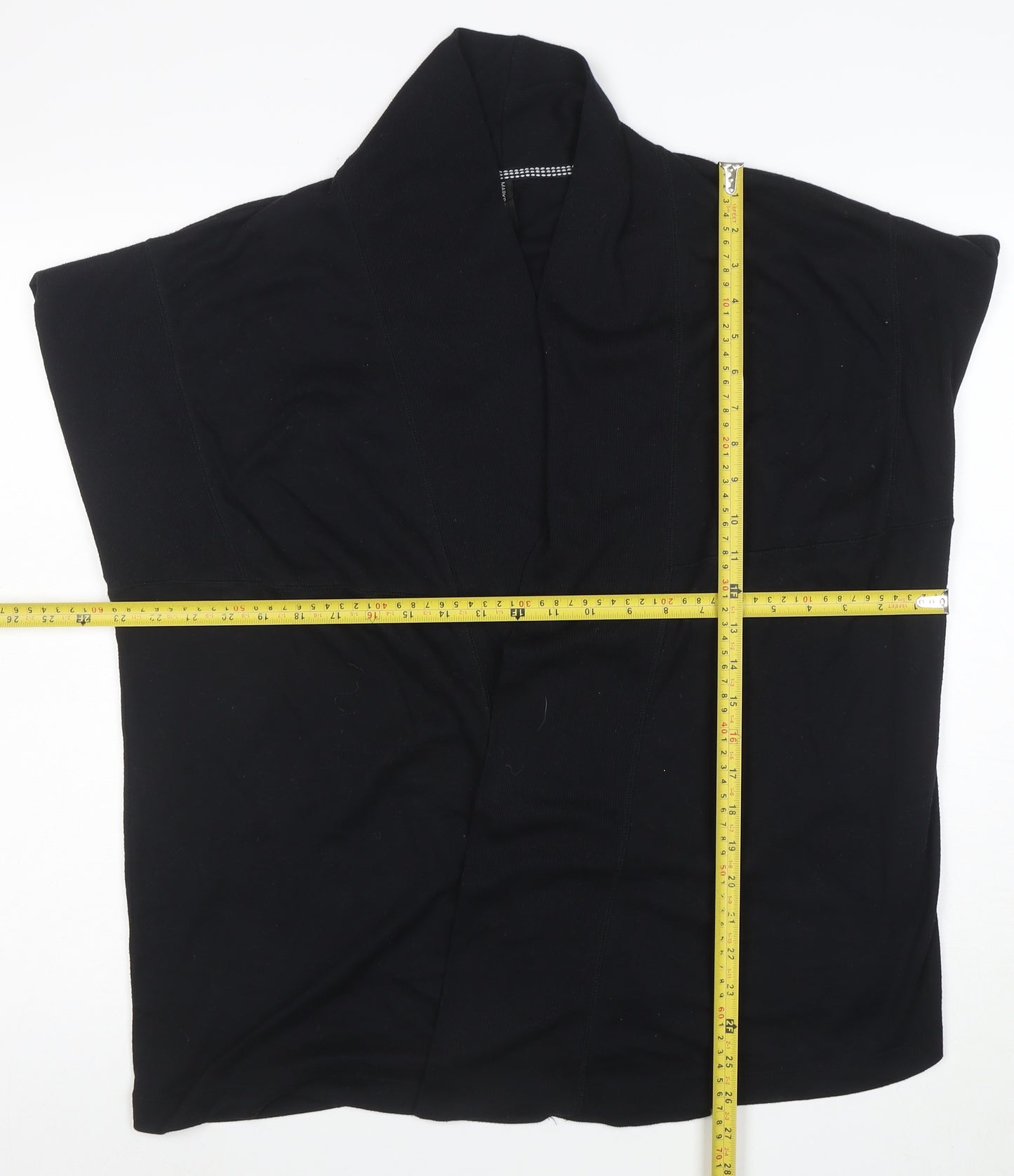 Marks & Spencer Women's Black Size 16 Sleeveless Cardigan Knit