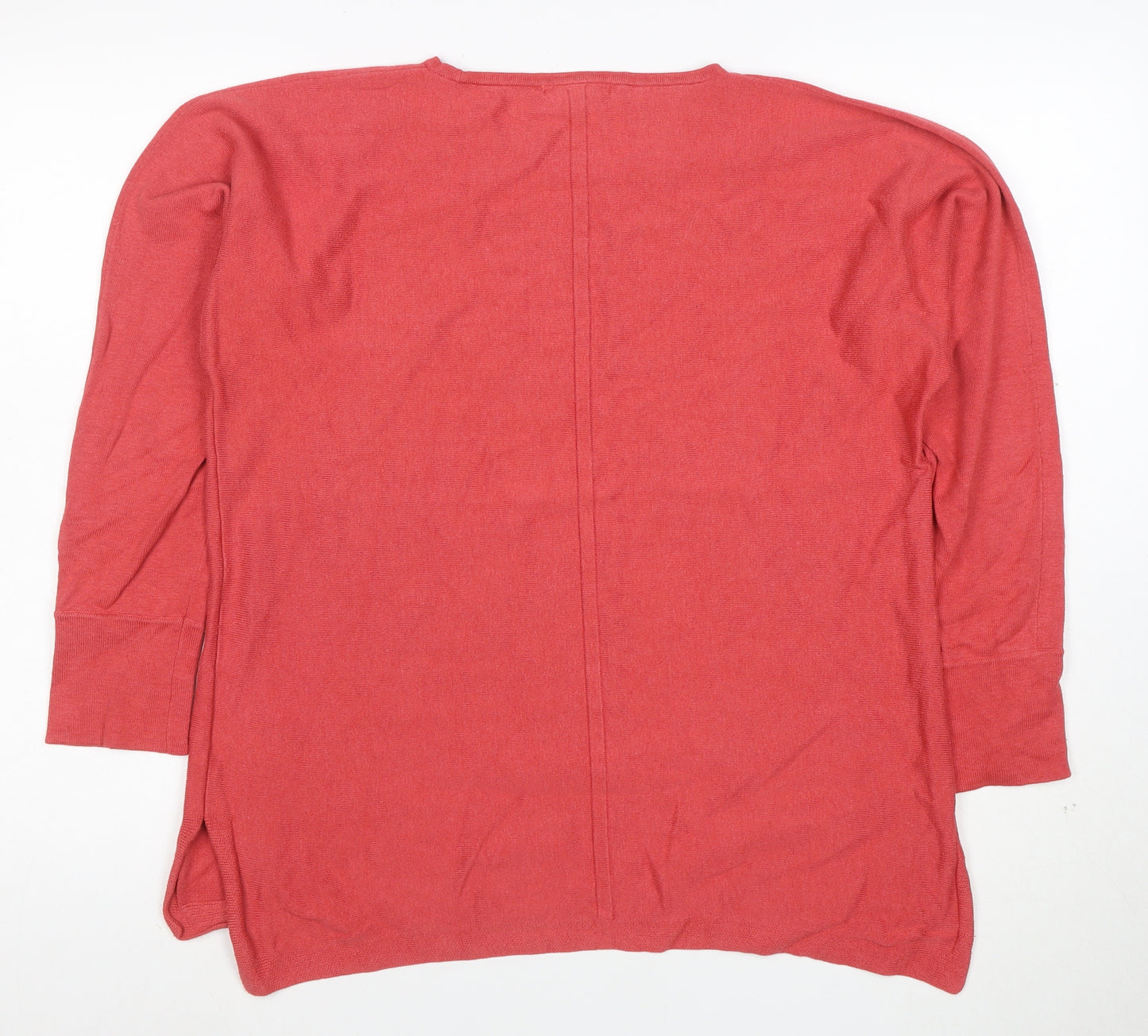 White Stuff Womens Red 100% Cotton Long Sleeve Tunic Top Size 14