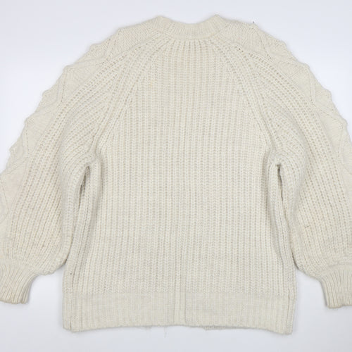 Marks and Spencer Women’s Ivory Chunky-Knit Cardigan M