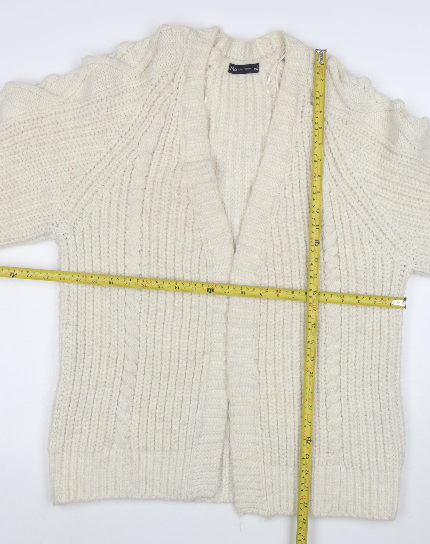 Marks and Spencer Women’s Ivory Chunky-Knit Cardigan M