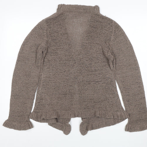 BHS Women’s Brown V-Neck Long Sleeve Knit Cardigan Size 12