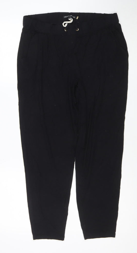 Next Women’s Black Petite Size 12 Jogger Style Trousers Lyocell Blend