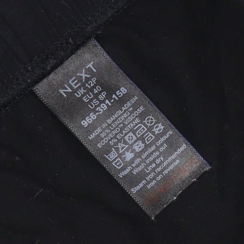 Next Women’s Black Petite Size 12 Jogger Style Trousers Lyocell Blend