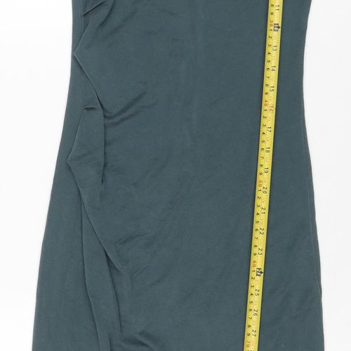 Topshop Petite Green Bodycon Long Sleeve Dress Size 4