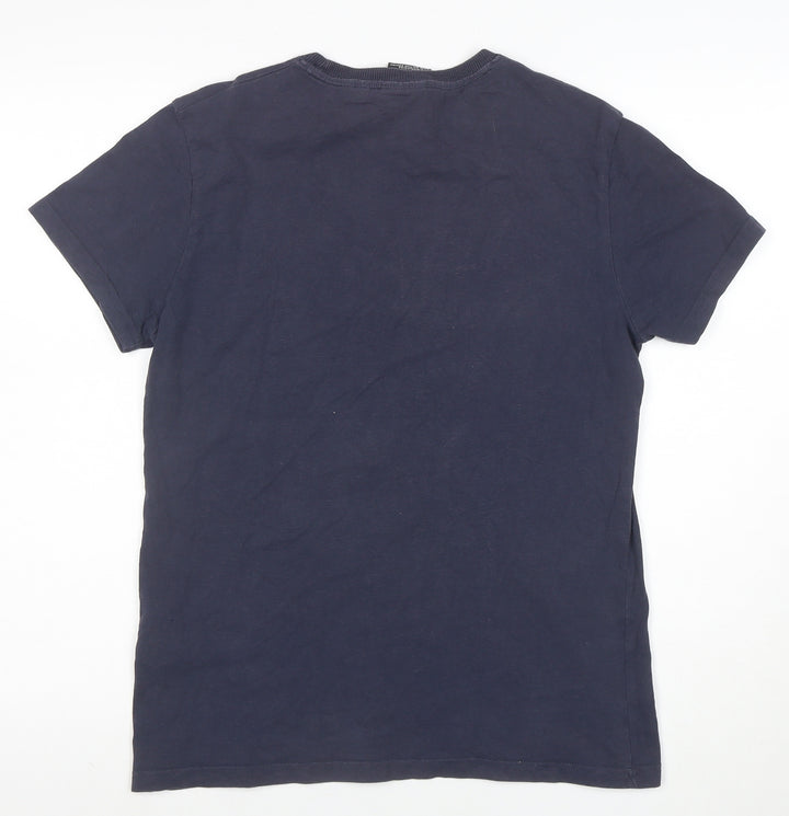 Superdry Men's Navy Blue Graphic Print Crew Neck T-Shirt Size S