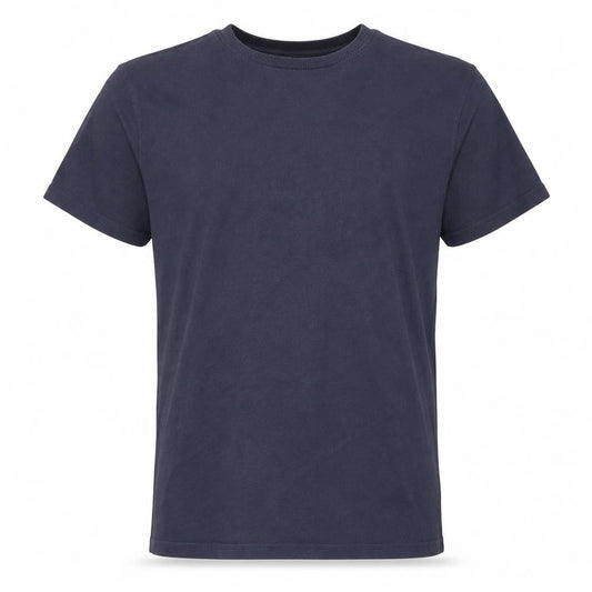 Front view of Superdry Men's Navy Blue Graphic Print Crew Neck T-Shirt, size S