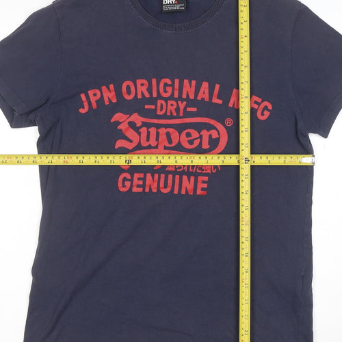Superdry Men's Navy Blue Graphic Print Crew Neck T-Shirt Size S