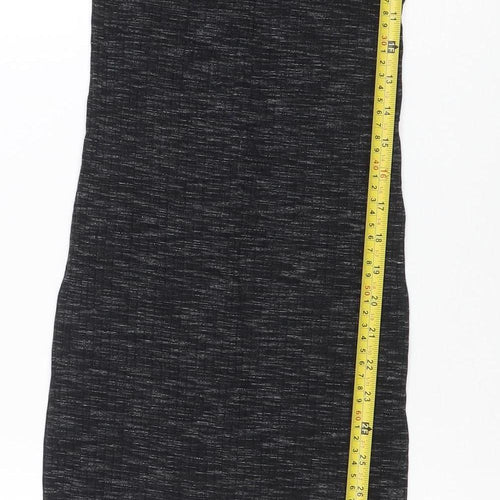 Bershka Women Black Long Sleeve Long Bodycon Dress Size S
