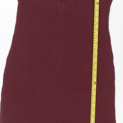 Banana Republic Women’s Petite Red Knit Bodycon Midi Dress M