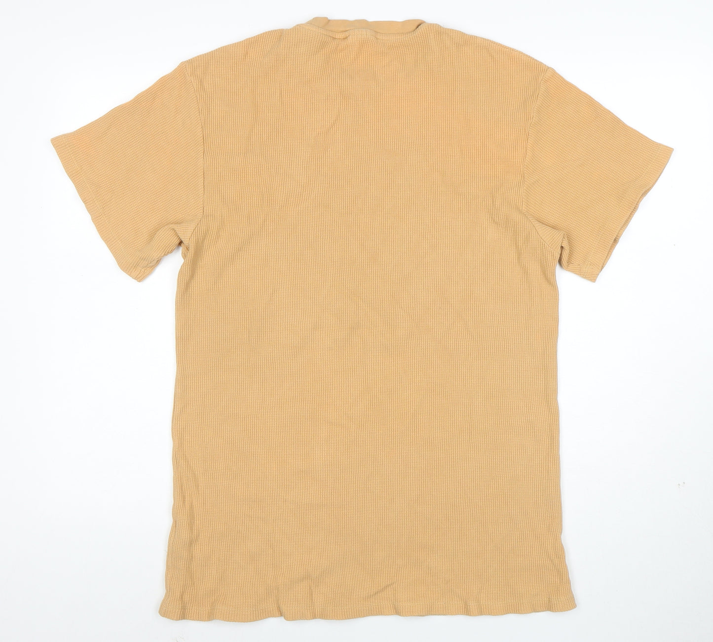 Reclaimed Vintage Men's Beige Cotton Crew Neck T-Shirt Size M