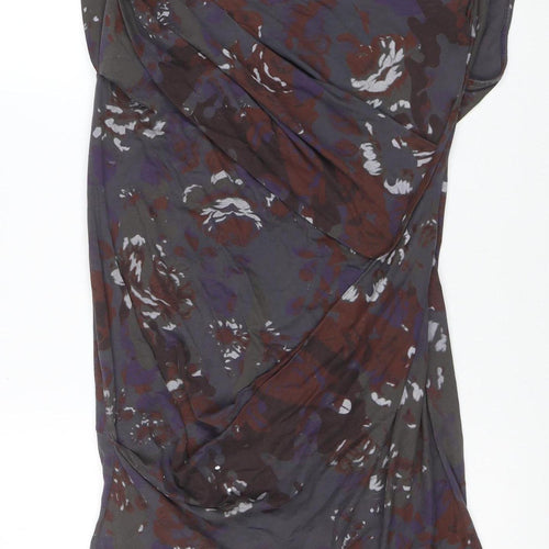 Diesel Womens Multicoloured Floral Cotton Bodycon Dress M
