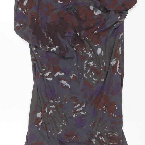 Diesel Womens Multicoloured Floral Cotton Bodycon Dress M