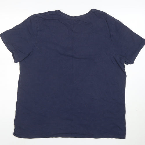 Animal Women’s Navy Blue Cotton T-Shirt XL Short Sleeve Crew Neck