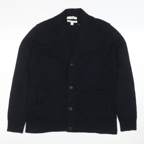 Marks and Spencer Men’s Black Lambswool Blend Cardigan M
