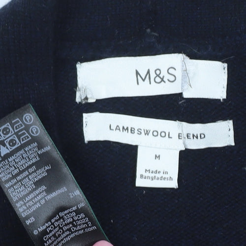 Marks and Spencer Men’s Black Lambswool Blend Cardigan M