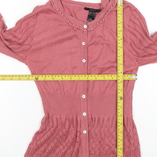 Ann Taylor Women’s Pink 3/4 Sleeve Knit Cardigan Size S
